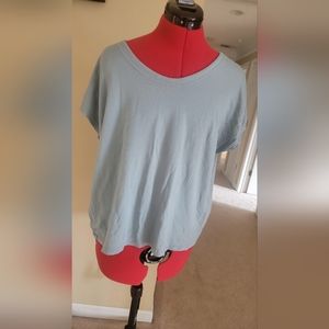 Womens badgley mischka designer dusty blue stretch xl shirt